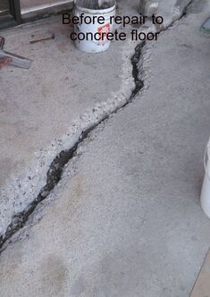 cracked concrete floor