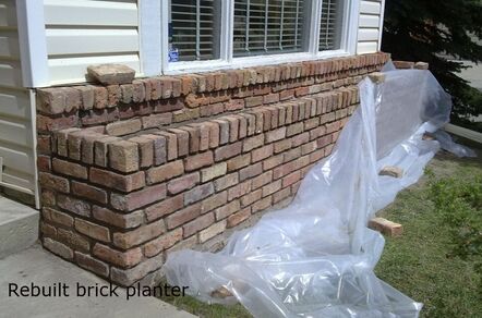 planter built out of bricks