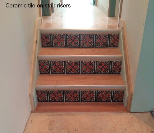 tiles on a stair riser