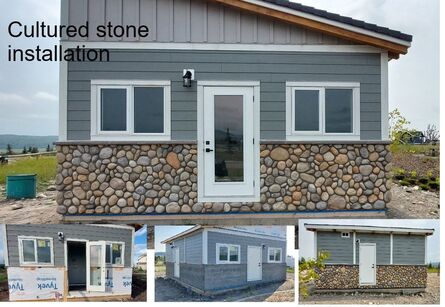 cultured stone installed on a house